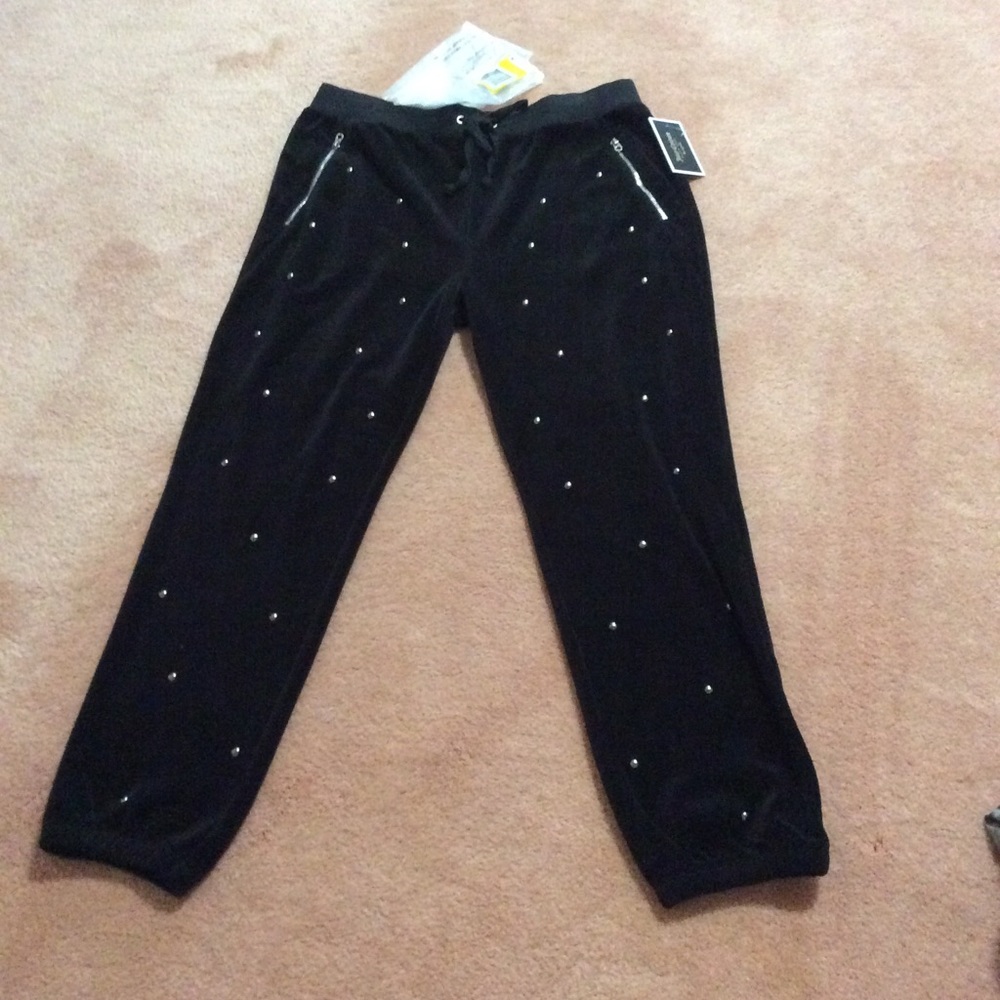 Juicy Couture black label Velour stud pants